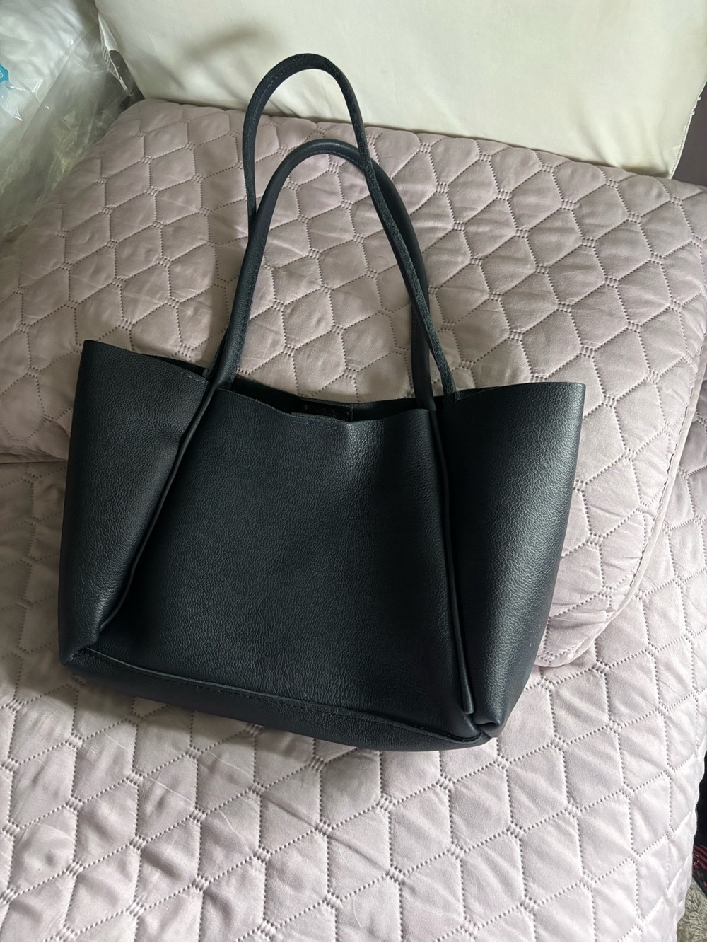 Portland leather medium Verona in Night Owl “almost perfect.”